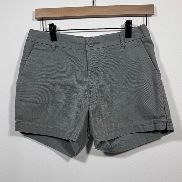 PATAGONIA Womens Stretch All-Wear Shorts Sz 4 Organic Cotton Gray Outdoor - Picture 1 of 6